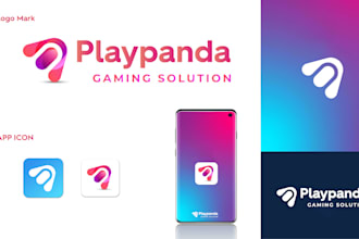 design colorful gradient logo for app, website, business