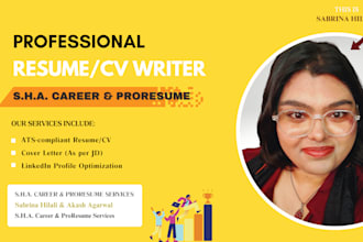 deliver professionally crafted resume, CV, cover letter for uae market