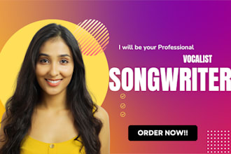 be your female singer songwriter vocalist pop rock jazz  lyrics writer