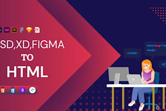 convert figma PSD xd to HTML with tailwind
