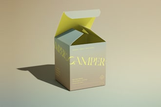 do tuck box packaging, jar and bottle label design