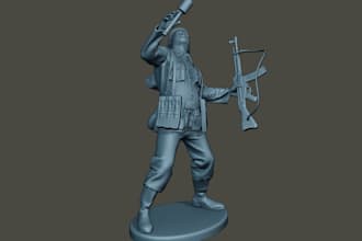 sculpt 3d miniature action figure character modeling 3d creature toy 3d printing
