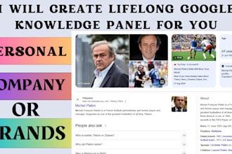 build or construct approve google knowledgepanel for person, company or business