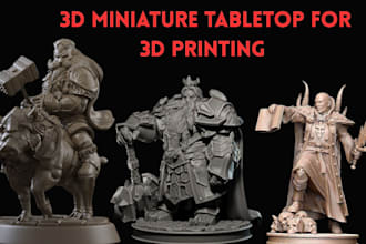 sculpt printable 3d miniature, tabletop character, 40k warharmmer, dnd model