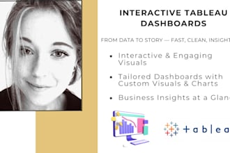 design interactive tableau dashboards and data visualisations
