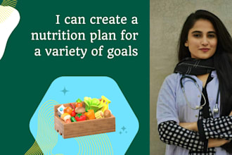 be your nutrition consultant and create customized meal plan
