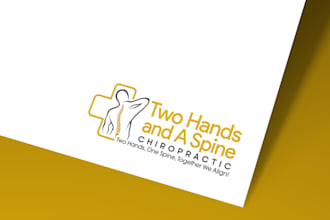 provide minimalist chiropractic logo design heal and restore