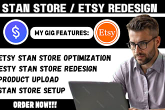 setup stan store design and redesign stan store digital product stan store SEO