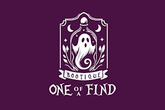 make a halloween, horror vintage cartoon logo