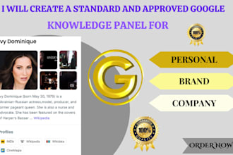 make a perfect standard google knowledge panel for any category