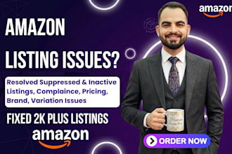 fix amazon listing issue, suppressed, compliance, pricing, listing errors