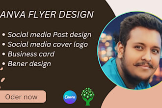 canva flyer design and social media posts design