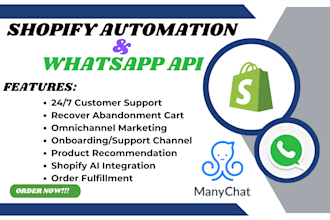 do whatsapp API for shopify automation store integration ai chatbot woocommerce