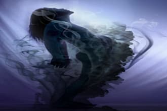 black shaitan djinn companion, magical djinn, psychic abilities intuition power