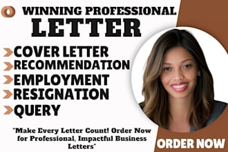 create an impactful cover, employment, resignation, and recommendation letter
