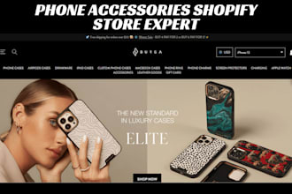 design stunning phone accessories shopify store phone case laptop gadget store
