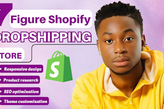 create promotional shopify eccomerce website design dropshipping store redesign