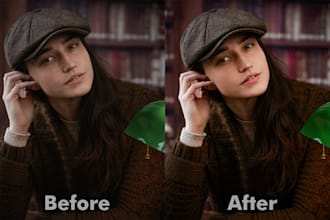 do high end skin beauty, wedding and portrait photo retouching