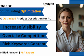 do SEO amazon listing optimization and product listing for amazon