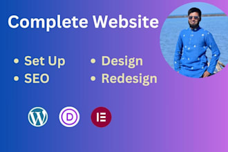create a complete wordpress website for you