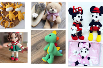 write you a detailed amigurumi crochet pattern etsy toy video and PDF tutorial
