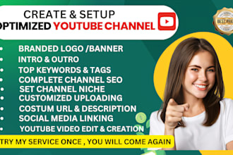 create and setup youtube channel