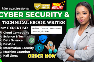 write cybersecurity ebook, cloud computing, kali linux, course creation, iot