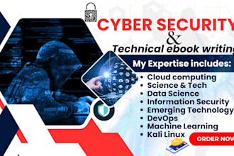 write cybersecurity, cloud computing, kali linux, ai ebook and online course