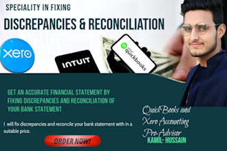 fix discrepancies and will do bank reconciliation