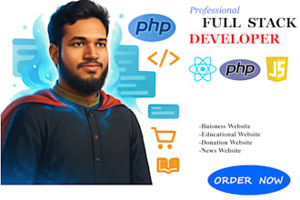 develop website both frontend and backend from 10 doller
