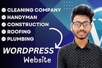create cleaning company, handyman, construction, roofing, plumbing website