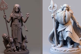 create 3d sculpture 3d modeling character model custom 3d model for 3d printing