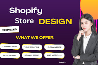 design shopify ecommerce website, build shopify online store