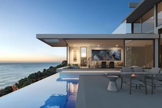 model home exterior rendering, shop front, cafe, room,conference hall, rendering