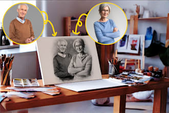 do digital and pencil sketching for you
