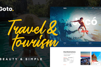 design travel affiliate website, travel agency and tourism website