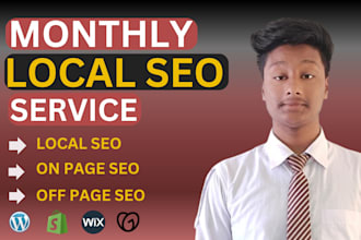 do monthly local SEO service for first page google website ranking