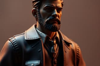 make 3d model, 3d toy, 3d design, figure action, fantasy model for 3d printing