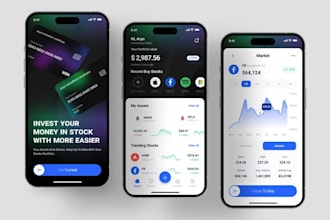 build crypto wallet app, stock trading app, virtual bank app