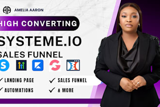 create systeme io sales funnel, systeme io landing page, systeme io