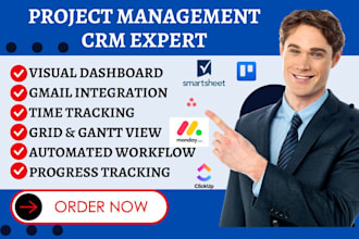 setup project management trello asana wrike smartsheet clickup copper monday