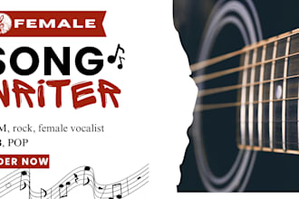 be your female singer female vocalist songwriter music producer for edm rock rnb