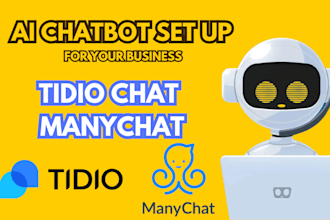 create a chatbot manychat and tidio and live chat for your website with tidio