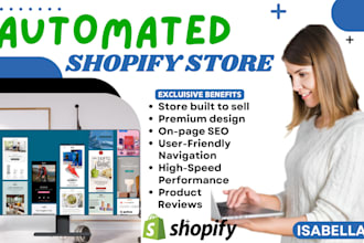 build clone automated shopify dropshipping store, labubu shopify store design