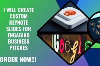 design keynote slides, powerpoint, google slides, and canva presentation