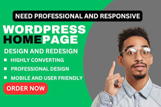 design or redesign your wordpress homepage to boost user engagement