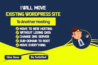 move big existing wordpress site to another hosting