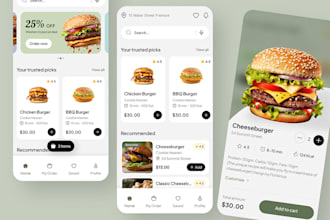 develop coffee shop app, restaurant app, grocery app