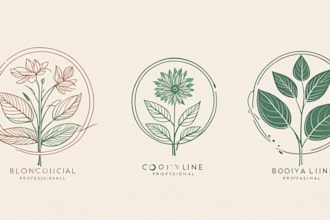 design modern botanical boho logo design