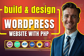 build, design, customize business wordpress website ecommerce with PHP
